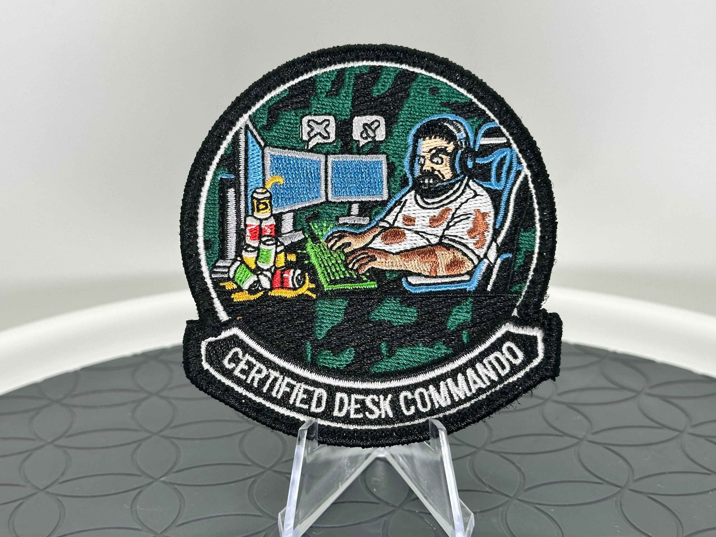 The Desk Commando Patch: Internet War Veteran (Cheeto Dust Edition)