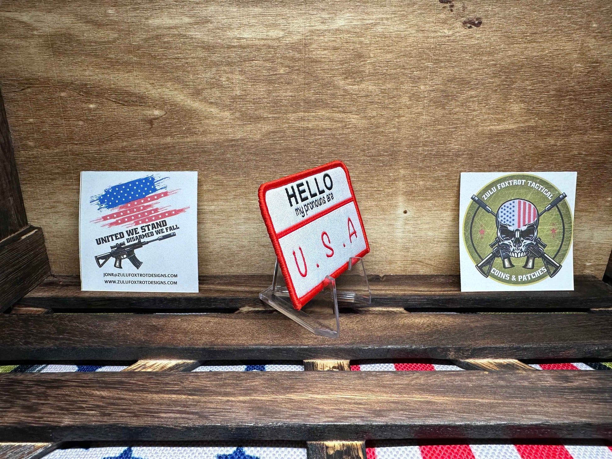 The Patriot's Identity Patch: Hello My Pronouns Are U.S.A. Name Tag Patch