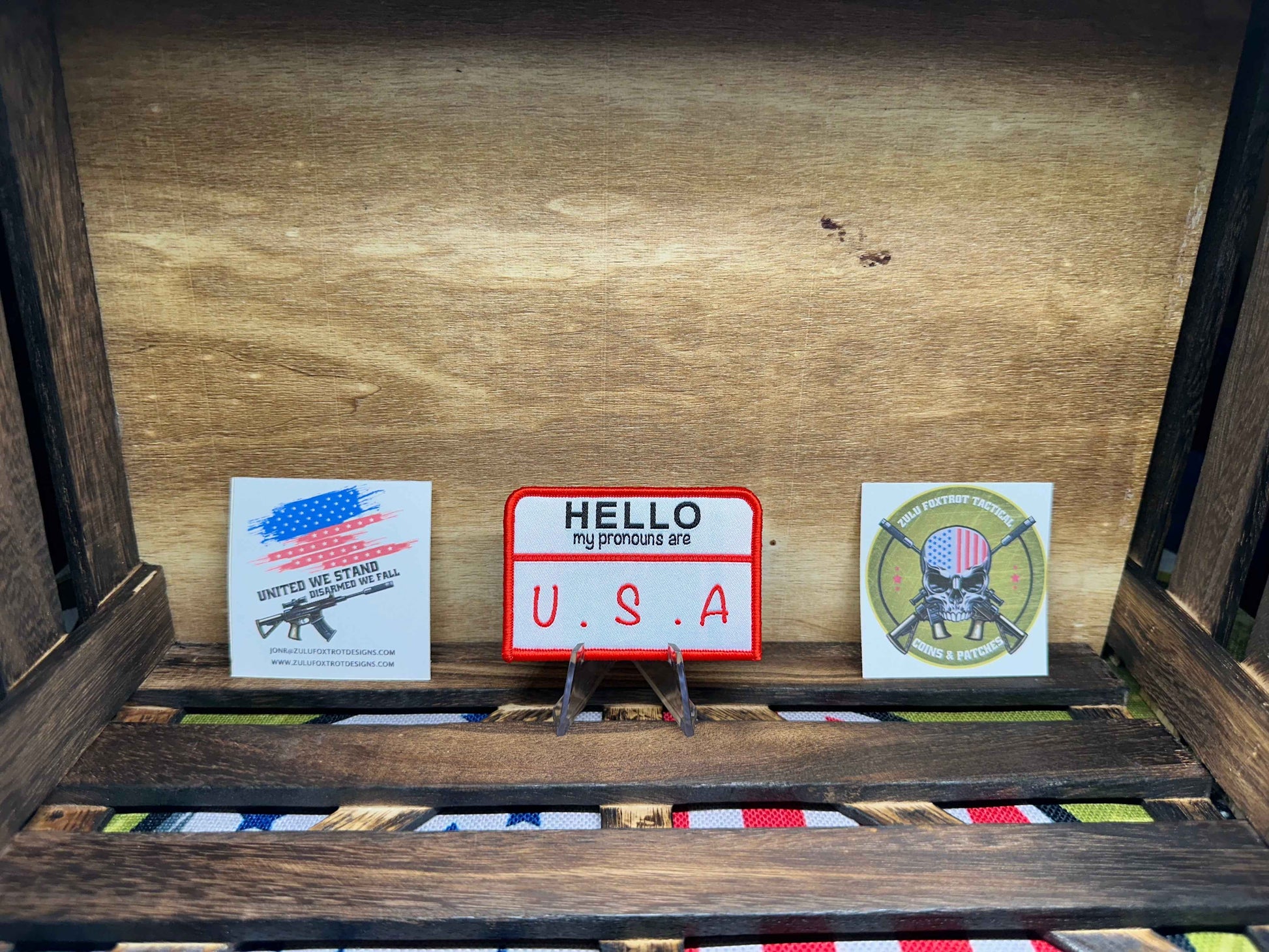 The Patriot's Identity Patch: Hello My Pronouns Are U.S.A. Name Tag Patch