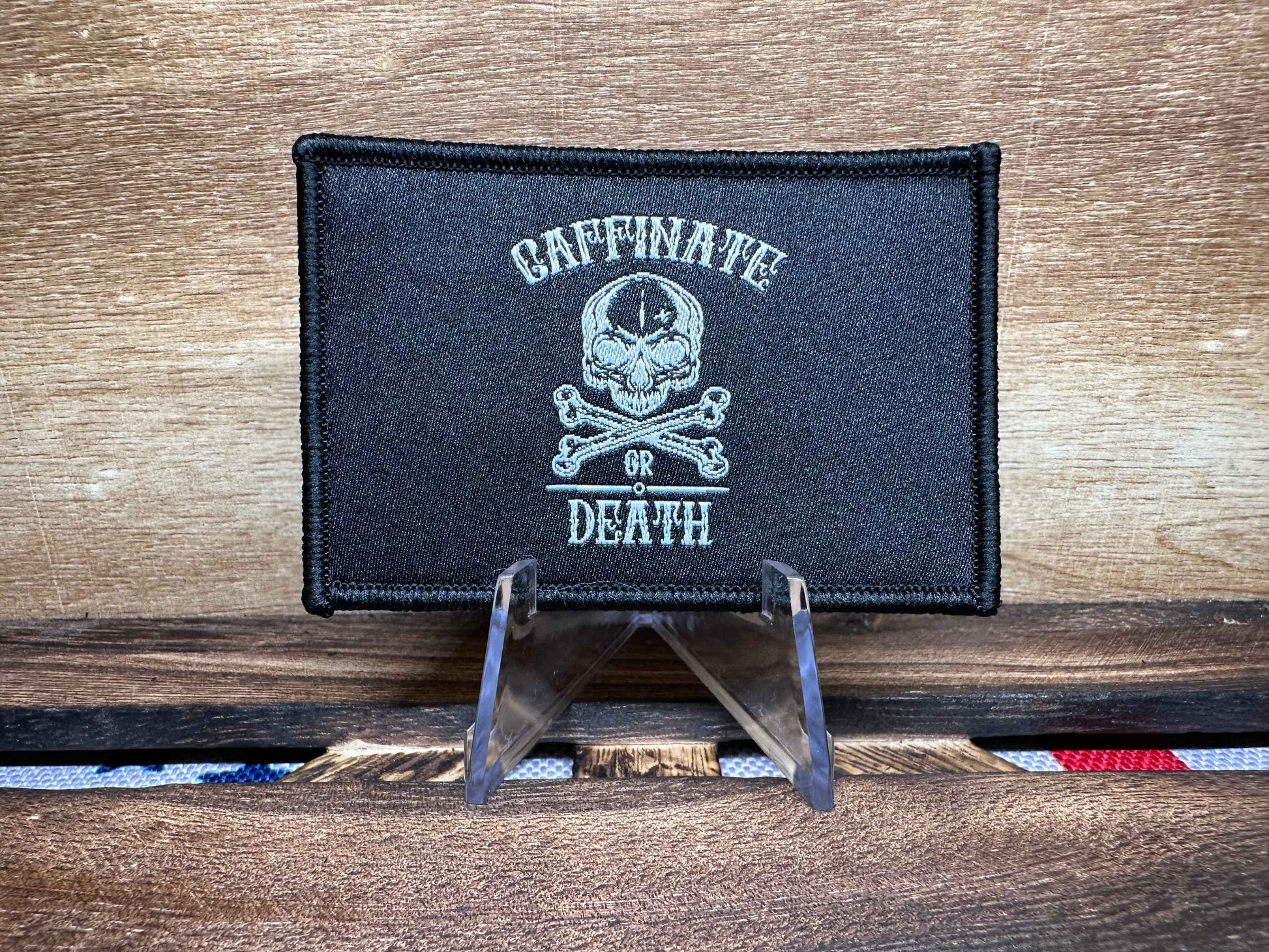 Coffee Pirate Velcro Morale Patch, Unique Skull & Bones