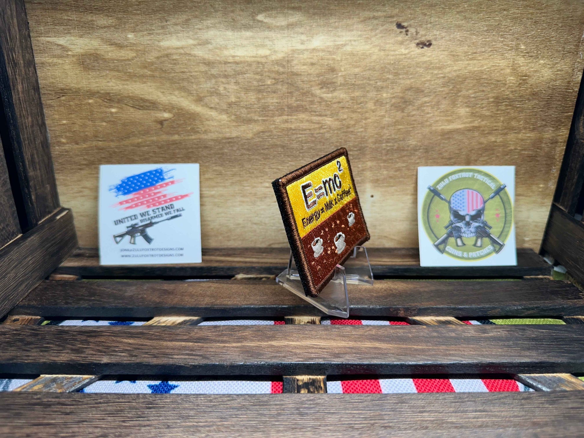 Coffee Milk & Coffee Velcro Morale Patch, E=MC2