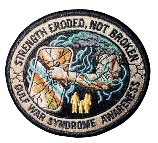 Gulf War Syndrome Awareness Morale Patch | Veteran Support Velcro Patch | Invisible Wounds Gift