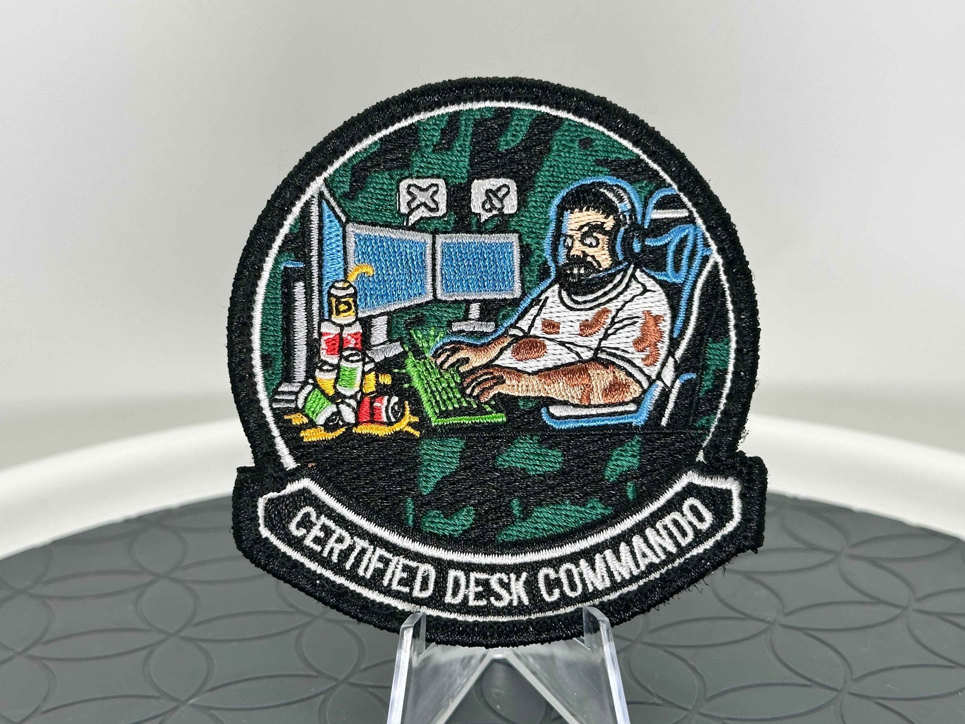 The Desk Commando Patch: Internet War Veteran (Cheeto Dust Edition)