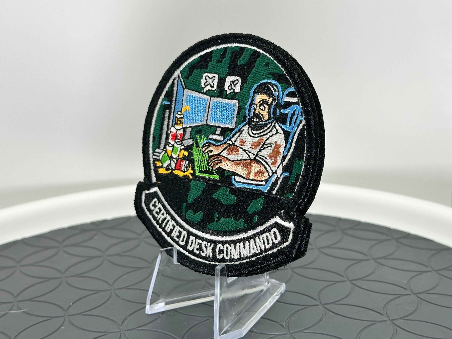 The Desk Commando Patch: Internet War Veteran (Cheeto Dust Edition)