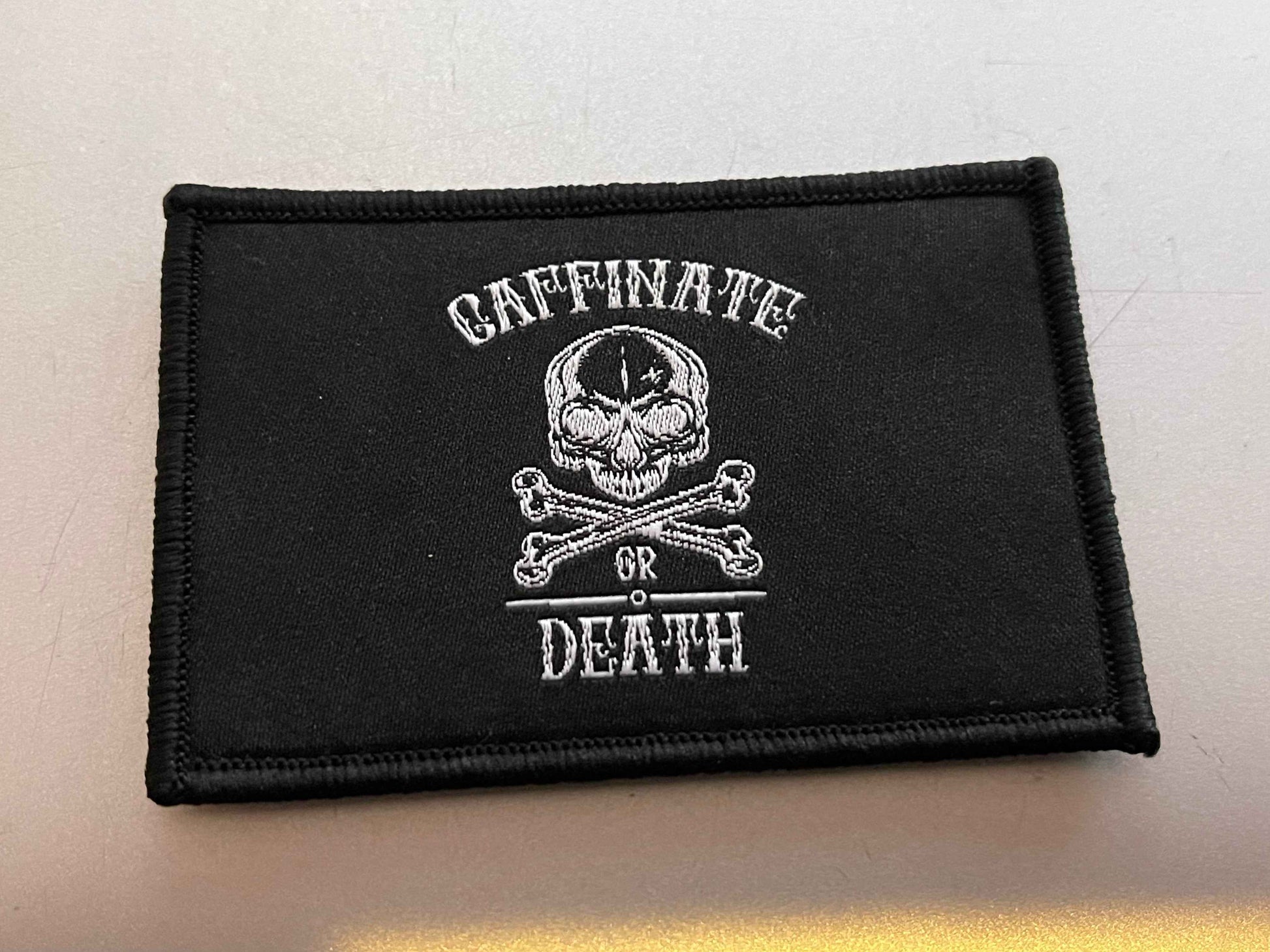 Coffee Pirate Velcro Morale Patch, Unique Skull & Bones