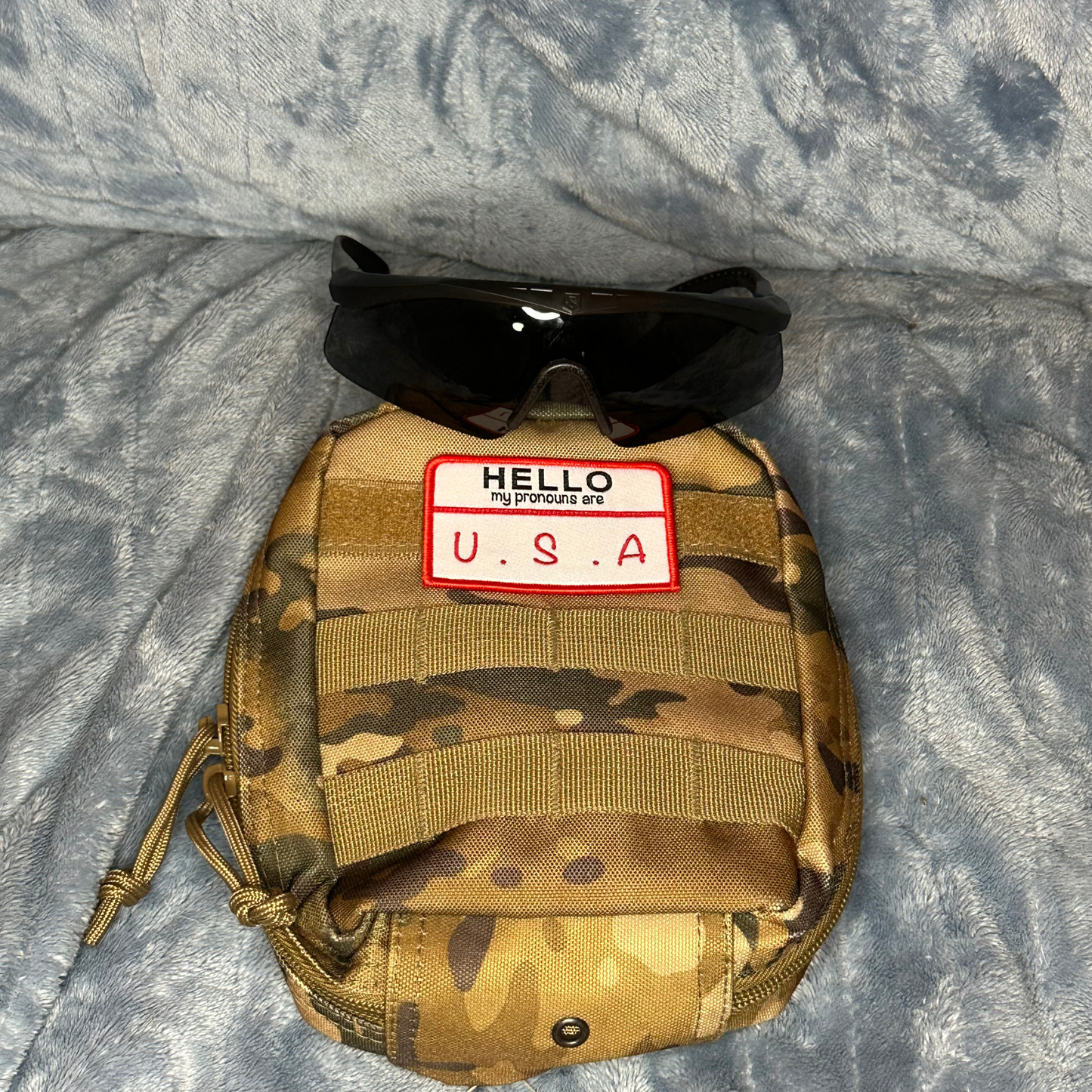 The Patriot's Identity Patch: Hello My Pronouns Are U.S.A. Name Tag Patch