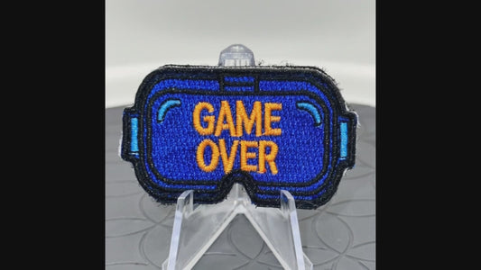 Game Over VR Goggles Morale Patch | Virtual Reality Gamer Velcro Patch for Backpacks & Tactical Gear
